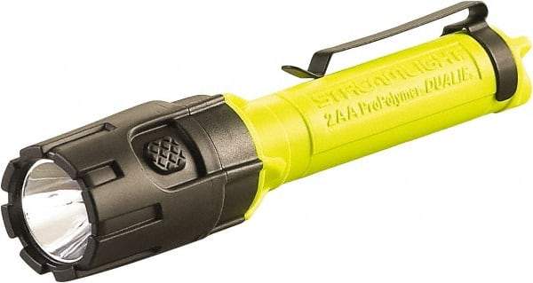 Streamlight - White LED Bulb, 175 Lumens, Industrial/Tactical Flashlight - Yellow Polycarbonate Body, 2 AA Alkaline Batteries Included - Eagle Tool & Supply
