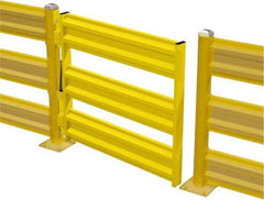 Steel King - Steel Self Closing Rail Safety Gate - Fits 48" Clear Opening, 43-3/4" Wide x 39" Door Height, 103 Lb, Safety Yellow - Eagle Tool & Supply