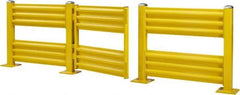 Steel King - Steel Self Closing Rail Safety Gate - Fits 48" Clear Opening, 43-3/4" Wide x 39" Door Height, 100 Lb, Safety Yellow - Eagle Tool & Supply