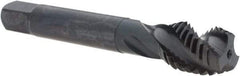 Emuge - 5/8-11 UNC 3 Flute 2B Modified Bottoming Spiral Flute Tap - Cobalt, Oxide Finish, 3-13/16" OAL, Right Hand Flute, Right Hand Thread, Series Enorm - Eagle Tool & Supply