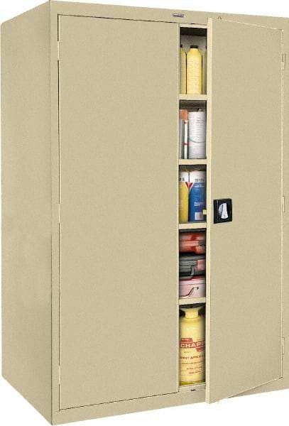 Sandusky Lee - 5 Shelf Locking Storage Cabinet - Steel, 46" Wide x 24" Deep x 72" High - Eagle Tool & Supply