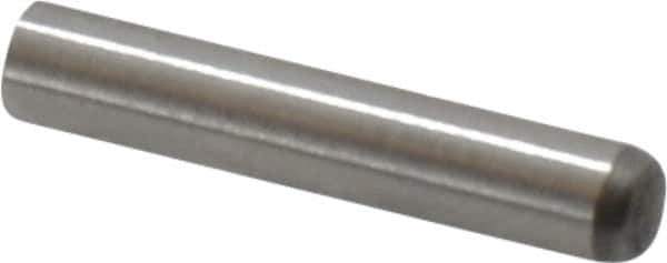 Made in USA - 2.5mm Diam x 14mm Pin Length 416 Stainless Steel Precision Dowel Pin - C 36-42 Hardness, 1 Beveled & 1 Rounded End - Eagle Tool & Supply