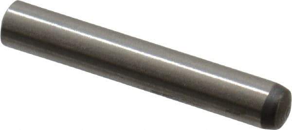 Made in USA - 2.5mm Diam x 16mm Pin Length 416 Stainless Steel Precision Dowel Pin - C 36-42 Hardness, 1 Beveled & 1 Rounded End - Eagle Tool & Supply