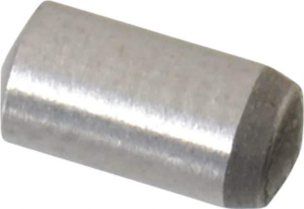 Made in USA - 3mm Diam x 6mm Pin Length 416 Stainless Steel Precision Dowel Pin - C 36-42 Hardness, 1 Beveled & 1 Rounded End - Eagle Tool & Supply