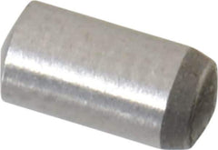 Made in USA - 3mm Diam x 6mm Pin Length 416 Stainless Steel Precision Dowel Pin - C 36-42 Hardness, 1 Beveled & 1 Rounded End - Eagle Tool & Supply