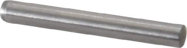 Made in USA - 3mm Diam x 24mm Pin Length 416 Stainless Steel Precision Dowel Pin - C 36-42 Hardness, 1 Beveled & 1 Rounded End - Eagle Tool & Supply