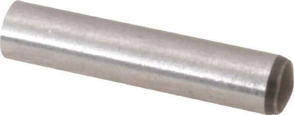 Made in USA - 4mm Diam x 20mm Pin Length 416 Stainless Steel Precision Dowel Pin - C 36-42 Hardness, 1 Beveled & 1 Rounded End - Eagle Tool & Supply