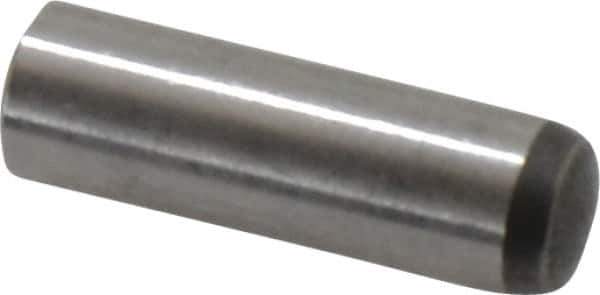Made in USA - 6mm Diam x 20mm Pin Length 416 Stainless Steel Precision Dowel Pin - C 36-42 Hardness, 1 Beveled & 1 Rounded End - Eagle Tool & Supply