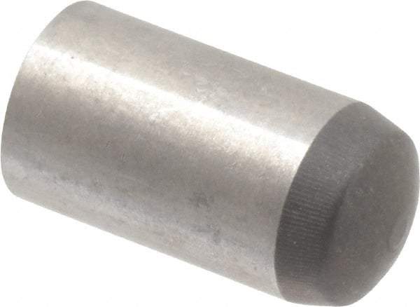 Made in USA - 8mm Diam x 16mm Pin Length 416 Stainless Steel Precision Dowel Pin - C 36-42 Hardness, 1 Beveled & 1 Rounded End - Eagle Tool & Supply