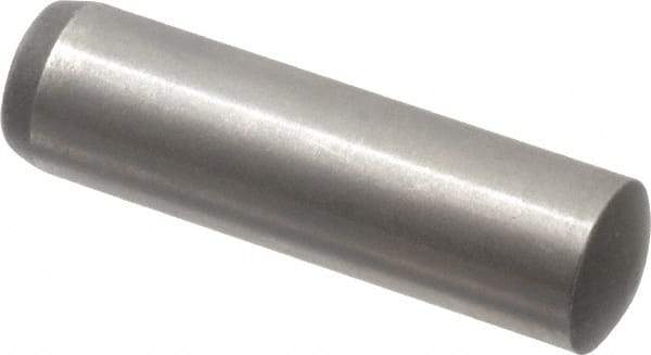 Made in USA - 8mm Diam x 30mm Pin Length 416 Stainless Steel Precision Dowel Pin - C 36-42 Hardness, 1 Beveled & 1 Rounded End - Eagle Tool & Supply