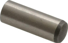 Made in USA - 10mm Diam x 30mm Pin Length 416 Stainless Steel Precision Dowel Pin - C 36-42 Hardness, 1 Beveled & 1 Rounded End - Eagle Tool & Supply