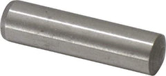 Made in USA - 10mm Diam x 40mm Pin Length 416 Stainless Steel Precision Dowel Pin - C 36-42 Hardness, 1 Beveled & 1 Rounded End - Eagle Tool & Supply