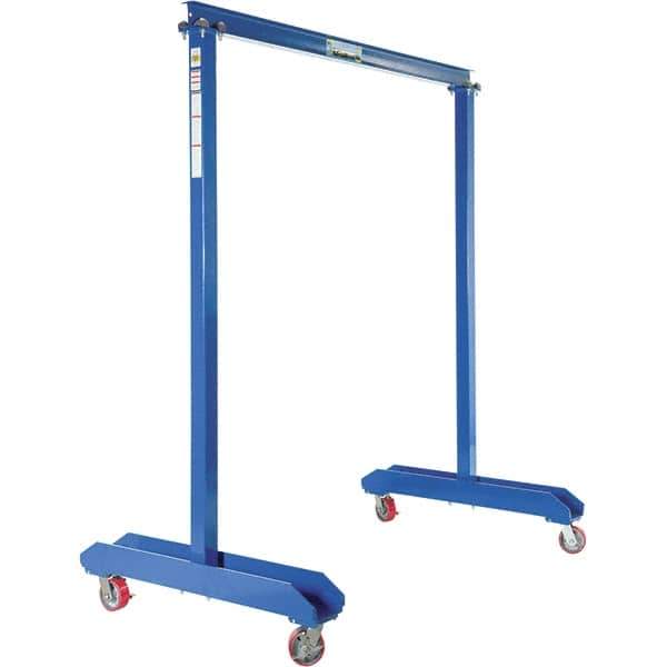 Vestil - 2,000 Lb Load Capacity, Steel Gantry Crane - 6' Span - Eagle Tool & Supply