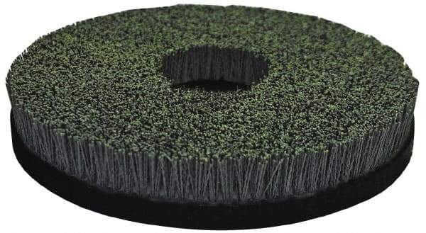 Osborn - 14" 120 Grit Silicon Carbide Crimped Disc Brush - Fine Grade, Plain Hole Connector, 1" Trim Length, 7/8" Arbor Hole - Eagle Tool & Supply