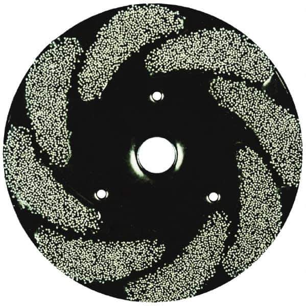 Osborn - 10" 180 Grit Silicon Carbide Crimped Disc Brush - Very Fine Grade, Plain Hole Connector, 1-1/2" Trim Length, 3/4" Shank Diam, 7/8" Arbor Hole - Eagle Tool & Supply