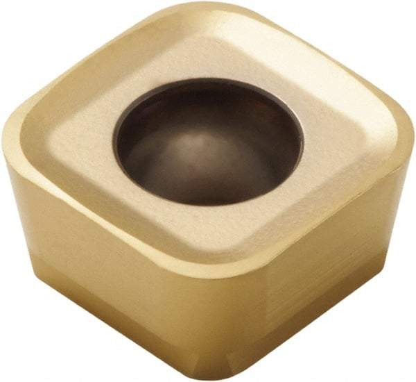 Seco - SCET120630 MD16 Grade F40M Carbide Milling Insert - TiAlN/TiN Finish, 1/4" Thick, 1/2" Inscribed Circle, 0.118" Corner Radius - Eagle Tool & Supply