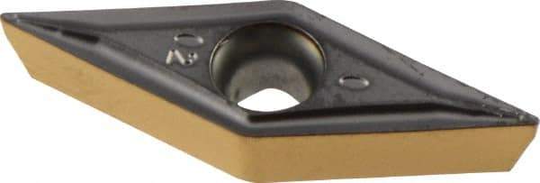 Iscar - VCMT220 SM Grade IC807 Carbide Turning Insert - TiAlN/TiN Finish, 35° Diamond, 1/4" Inscr Circle, 1/8" Thick, 0.0079" Corner Radius - Eagle Tool & Supply