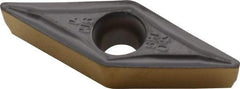 Iscar - VCMT221 SM Grade IC807 Carbide Turning Insert - TiAlN Finish, 35° Diamond, 1/4" Inscr Circle, 1/8" Thick, 1/64" Corner Radius - Eagle Tool & Supply