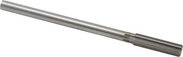 Made in USA - 0.525" High Speed Steel 6 Flute Chucking Reamer - Straight Flute, 0.4355" Straight Shank, 2" Flute Length, 8" OAL - Eagle Tool & Supply