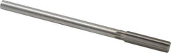 Made in USA - 0.525" High Speed Steel 6 Flute Chucking Reamer - Straight Flute, 0.4355" Straight Shank, 2" Flute Length, 8" OAL - Eagle Tool & Supply