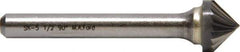 M.A. Ford - 3mm Cut Diam, 3mm Shank Diam, 90° Angle Tool Head Single Cut Burr - Carbide, Point End, 1.6mm LOC, 38mm OAL - Eagle Tool & Supply