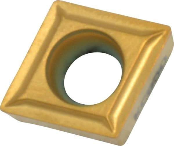 Kennametal - CCMT32.51 LF Grade KC850 Carbide Turning Insert - TiC/TiCN/TiN Finish, 80° Diamond, 3/8" Inscr Circle, 5/32" Thick, 1/64" Corner Radius - Eagle Tool & Supply