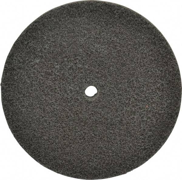 Brite Star - 6" Diam, 1/2" Face Width, 1/2" Center Hole, Fine Grade, Silicon Carbide Deburring Wheel - Unitized, Soft Density 2 Grade, 5,000 RPM - Eagle Tool & Supply
