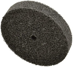 Brite Star - 3" Diam, 1/2" Face Width, 1/4" Center Hole, Fine Grade, Silicon Carbide Deburring Wheel - Unitized, Soft Density 2 Grade, 10,000 RPM - Eagle Tool & Supply