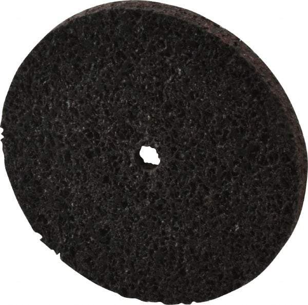 Brite Star - 3" Diam, 1/4" Face Width, 1/4" Center Hole, Medium Grade, Aluminum Oxide Deburring Wheel - Unitized, Soft Density 2 Grade, 12,100 RPM - Eagle Tool & Supply