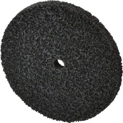 Brite Star - 3" Diam, 1/4" Face Width, 1/4" Center Hole, Fine Grade, Silicon Carbide Deburring Wheel - Unitized, Soft Density 2 Grade, 12,100 RPM - Eagle Tool & Supply