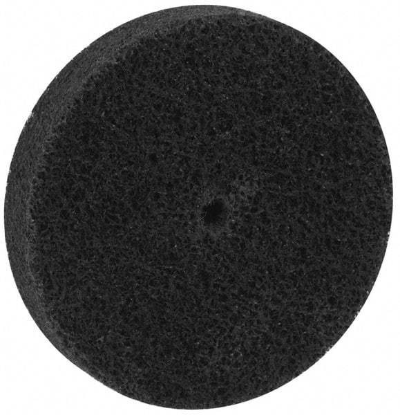 Brite Star - 3" Diam, 1/2" Face Width, 1/4" Center Hole, Fine Grade, Aluminum Oxide Deburring Wheel - Unitized, Medium Density 5 Grade, 15,100 RPM - Eagle Tool & Supply