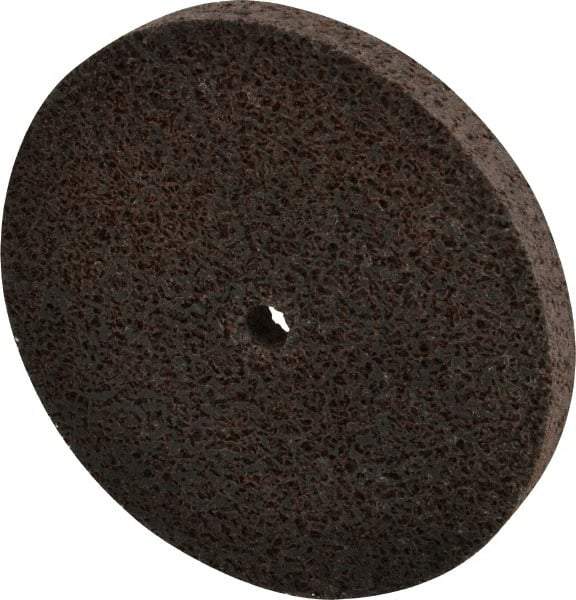 Brite Star - 3" Diam, 1/4" Face Width, 1/4" Center Hole, Fine Grade, Aluminum Oxide Deburring Wheel - Unitized, Medium Density 5 Grade, 15,100 RPM - Eagle Tool & Supply