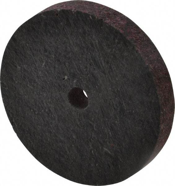 Brite Star - 2" Diam, 1/4" Face Width, 1/4" Center Hole, Medium Grade, Aluminum Oxide Deburring Wheel - Unitized, Hard Density 7 Grade, 22,100 RPM - Eagle Tool & Supply