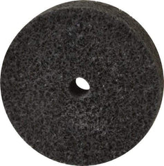 Brite Star - 2" Diam, 1/2" Face Width, 1/4" Center Hole, Fine Grade, Silicon Carbide Deburring Wheel - Unitized, Soft Density 2 Grade, 16,100 RPM - Eagle Tool & Supply