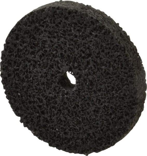 Brite Star - 2" Diam, 1/4" Face Width, 1/4" Center Hole, Fine Grade, Silicon Carbide Deburring Wheel - Unitized, Soft Density 2 Grade, 16,100 RPM - Eagle Tool & Supply