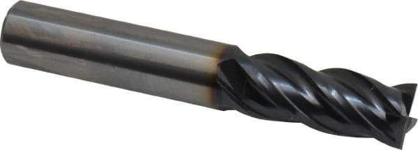 OSG - 7/16", 1" LOC, 7/16" Shank Diam, 2-3/4" OAL, 4 Flute, Solid Carbide Square End Mill - Single End, TiAlN Finish, Straight Flute, 35° Helix, Centercutting, Right Hand Cut, Right Hand Flute, Series VG441 - Eagle Tool & Supply