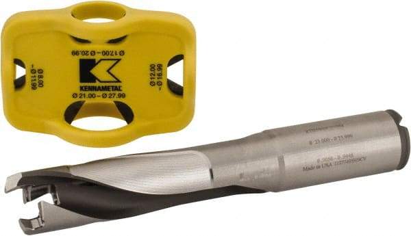 Kennametal - 23 to 24mm Diam, 3xD, 2.83" Max Depth, 15/16" Shank Diam, 3.98" Flute, 6-1/4" OAL, Replaceable Tip Drill - ZB Seat Size, Series KenTIP - Eagle Tool & Supply