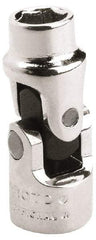 Proto - 1/4" Drive, Standard Hand Socket - 6 Points, 1-13/32" OAL, Alloy Steel, Chrome Finish - Eagle Tool & Supply