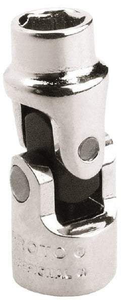 Proto - 1/4" Drive, Standard Hand Socket - 6 Points, 1-25/64" OAL, Alloy Steel, Chrome Finish - Eagle Tool & Supply