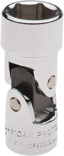 Proto - 1/4" Drive, Standard Hand Socket - 6 Points, 1-13/32" OAL, Alloy Steel, Chrome Finish - Eagle Tool & Supply