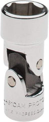 Proto - 1/4" Drive, Standard Hand Socket - 6 Points, 1-13/32" OAL, Alloy Steel, Chrome Finish - Eagle Tool & Supply