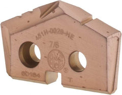 Allied Machine and Engineering - 7/8" Diam x 5/32" Thick, Seat Code 1, 132° Included Angle Spade Drill Insert - AM200 Coated, Cobalt, Grade Super Cobalt, Series GEN2 T-A - Eagle Tool & Supply
