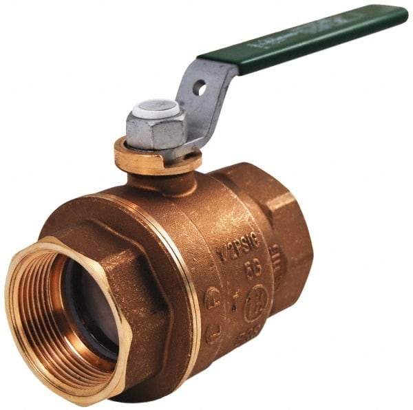 Legend Valve - 3/4" Pipe, Full Port, Brass Full Port Ball Valve - Bi-Directional, Sweat Ends, Quarter Turn Handle, 600 WOG, 150 WSP - Eagle Tool & Supply