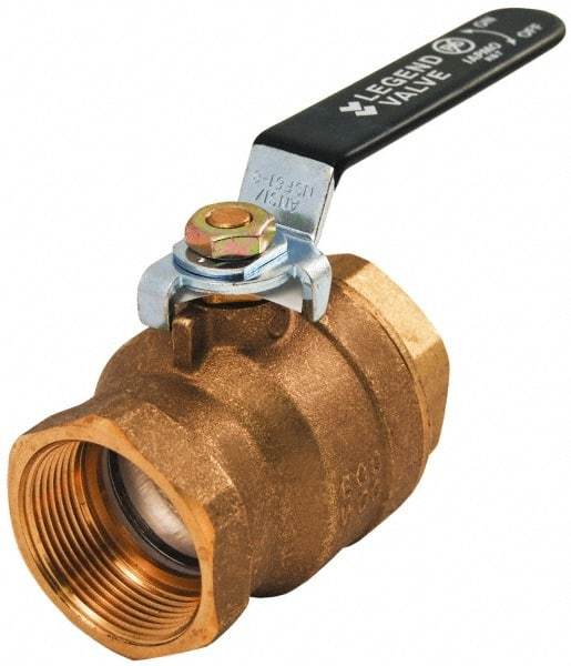 Legend Valve - 2-1/2" Pipe, Full Port, Lead Free Brass UL, CSA, FM, NSF Approved Ball Valve - 2 Piece, FIP x FIP Ends, Lever Handle, 400 WOG, 150 WSP - Eagle Tool & Supply