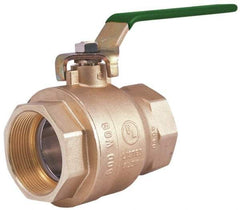 Legend Valve - 3/4" Pipe, Full Port, Brass Full Port Ball Valve - Bi-Directional, FNPT x FNPT Ends, Quarter Turn Handle, 600 WOG, 150 WSP - Eagle Tool & Supply