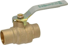 Legend Valve - 1" Pipe, Full Port, Brass Full Port Ball Valve - Bi-Directional, Sweat Ends, Quarter Turn Handle, 600 WOG, 150 WSP - Eagle Tool & Supply