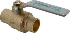 Legend Valve - 3/4" Pipe, Full Port, Brass Full Port Ball Valve - Bi-Directional, Sweat Ends, Quarter Turn Handle, 600 WOG, 150 WSP - Eagle Tool & Supply