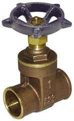Legend Valve - 3/4" Pipe, Class 200, Sweat Brass Solid Wedge Gate Valve - 200 WOG, 1 WSP, Bolted Bonnet, For Use with Potable Water Applications - Eagle Tool & Supply