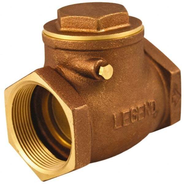 Legend Valve - 3/4" Cast Brass Check Valve - Service Check Valve, FNPT, 200 WOG - Eagle Tool & Supply