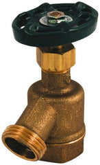 Legend Valve - 3/4" Pipe, 125 psi WOG Rating, Brass Bent Nose Garden Valve - Oval Handle, FNPT x MGHT End Connections, Use with Potable Water Applications - Eagle Tool & Supply